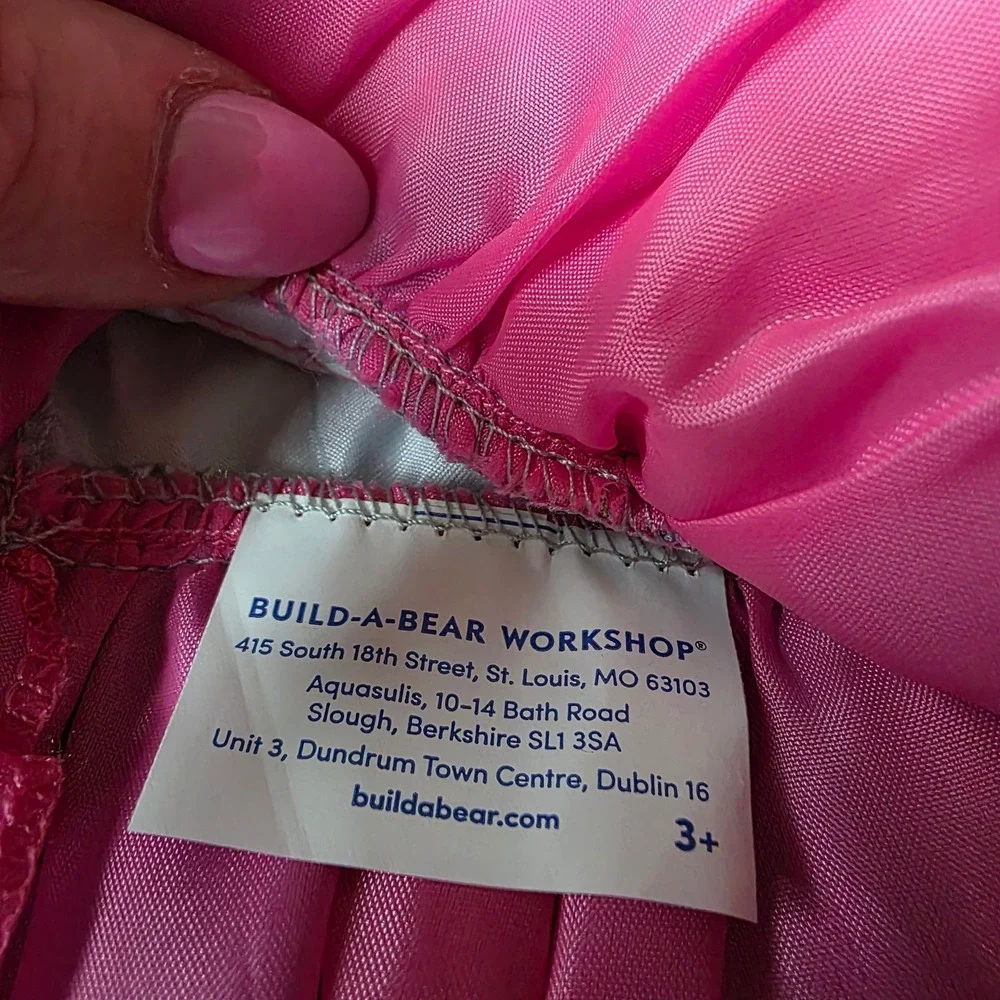 Build-A-Bear Workshop Rainbow Tutu Dress Silver Holographic Star Outfit